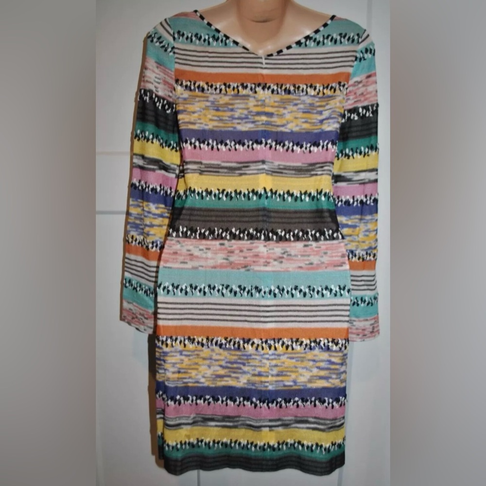 MISSONI Stripe Jacquard Semi Sheer Dress Poolside Cover Up size 40 (US 4) NWOT - Picture 3 of 12